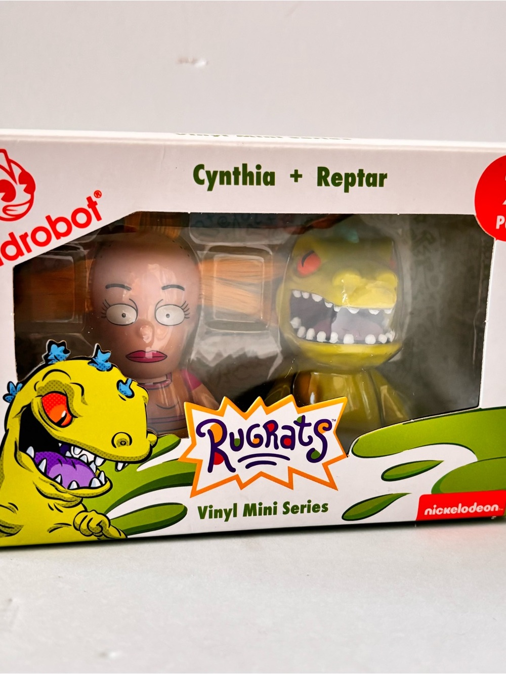 Kidrobot x Rugrats Cynthia & Reptar Vinyl Mini Figure 2 Pack Nickelodeon NIB
